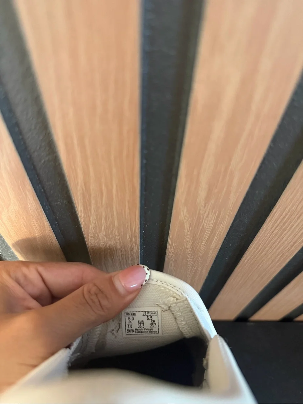 Vans White Slip-On Athletic Shoes